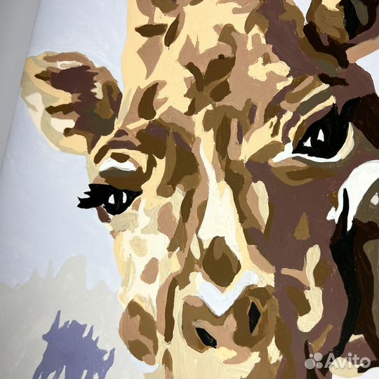 Картина готовая Жирафы по номерам акрил