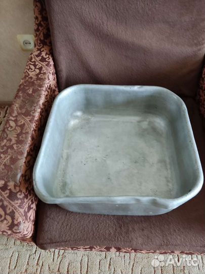 Таз алюминиевый квадратный СССР