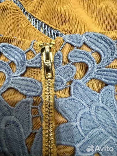 Кружевное платье миди с подкладом