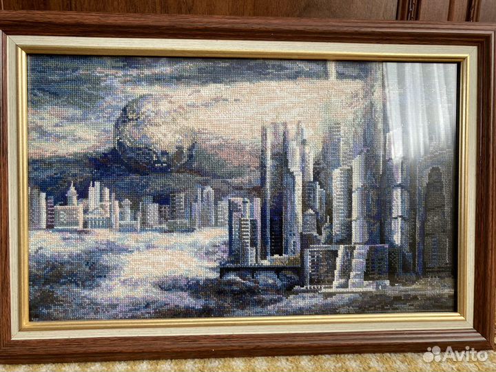 Вышивка крестом «город будущего»