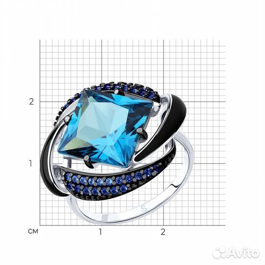 Серебряное Кольцо Ситалл Лондон