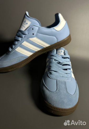 Кроссовки Adidas Samba Blue Люкс