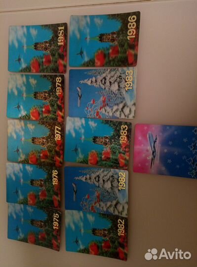 Стерео календари, открытки Олимпиада 80. Есть разн
