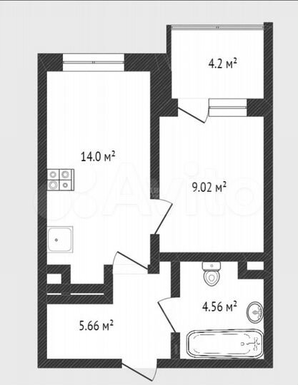 1-к. квартира, 32,4 м², 6/6 эт.