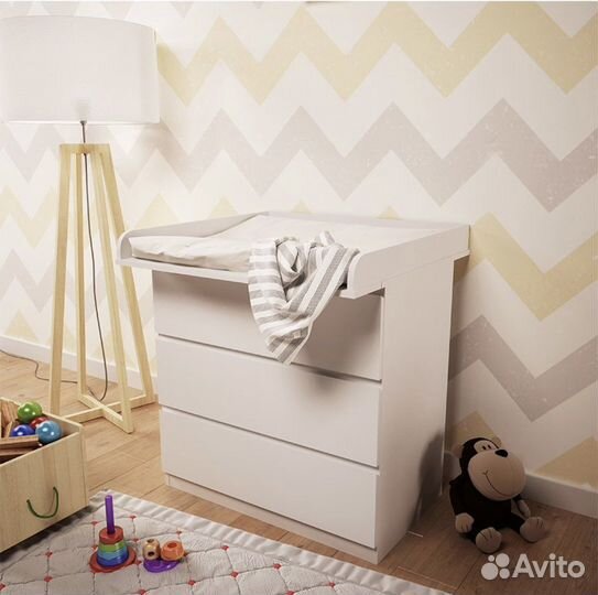 Рама пеленальная на комод мальм + доска