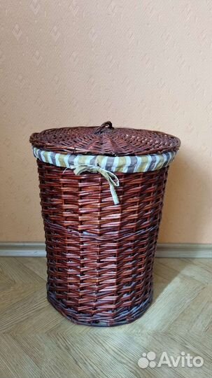Корзина плетёная для белья