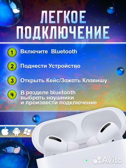 Наушники беспроводные APods Pro 2 iPhone Android