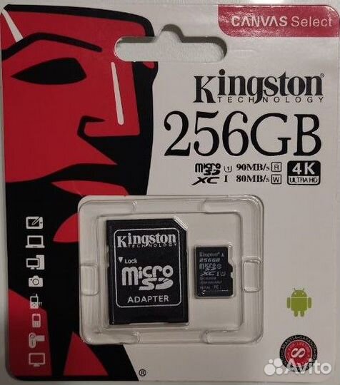 Карта памяти micro sd 256 новая