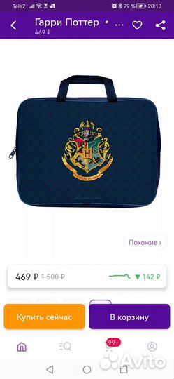 Рюкзак и сумка Hogvarts, Gary Potter