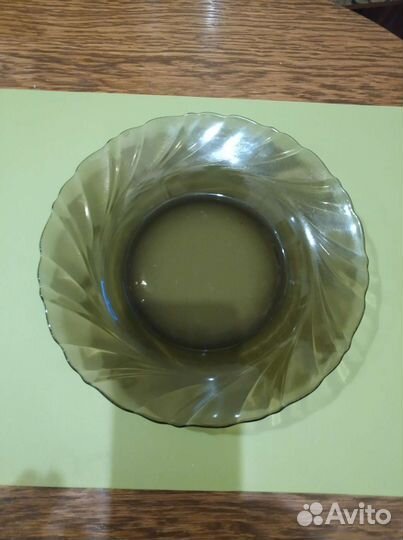 Блюдо+тарелки.Люминак.Франция.Стекло