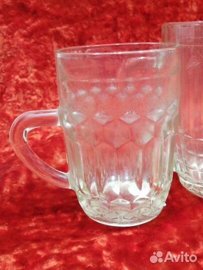 Кружки пивные. 5 шт. Стекло. СССР