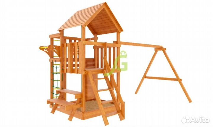 Детская площадка для дачи Крафт Pro (окрашенная)