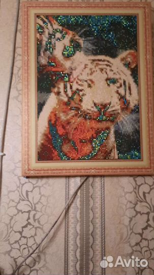 Картины по номерам раскрашенная (алм. мозайка)