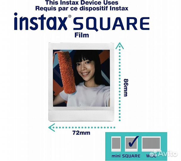 Фотопринтер Fujifilm Instax Square Link Ash White