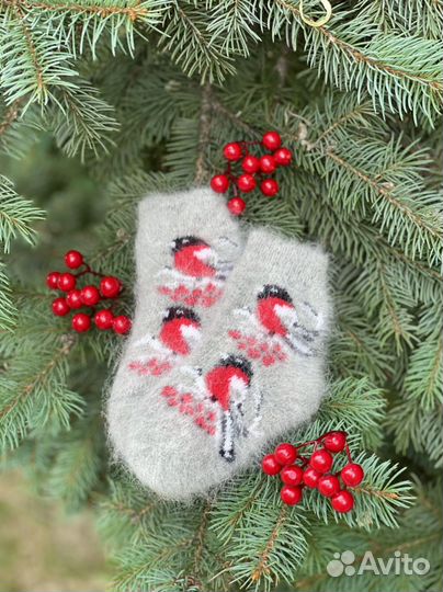 Детские пуховые носки 10-14 см Козий пух