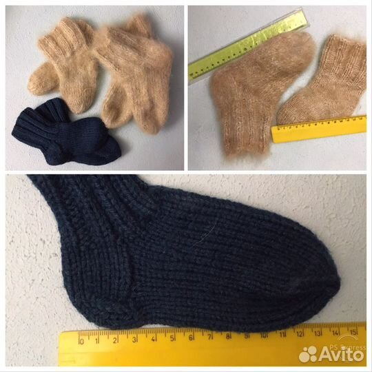Варежки и носки из собачьей шерсти