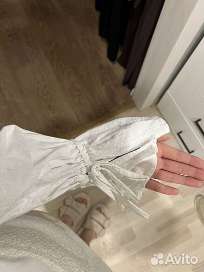 Рубашка женская с рукавами воланами