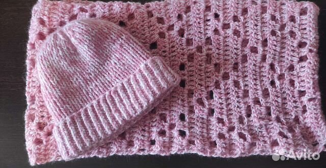 Комплект шапка и снуд ручной работы