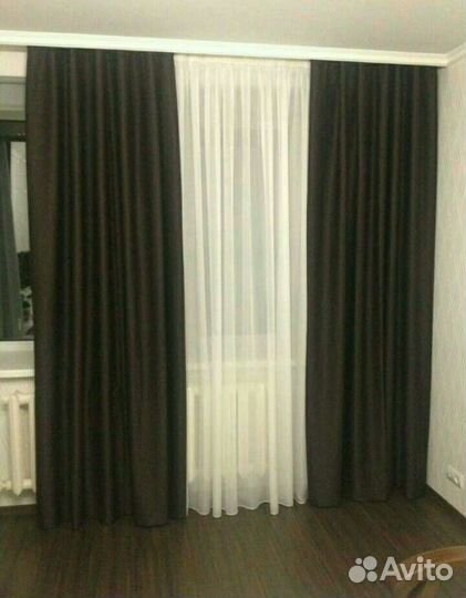 Портьеры и тюль. Готовый комплект
