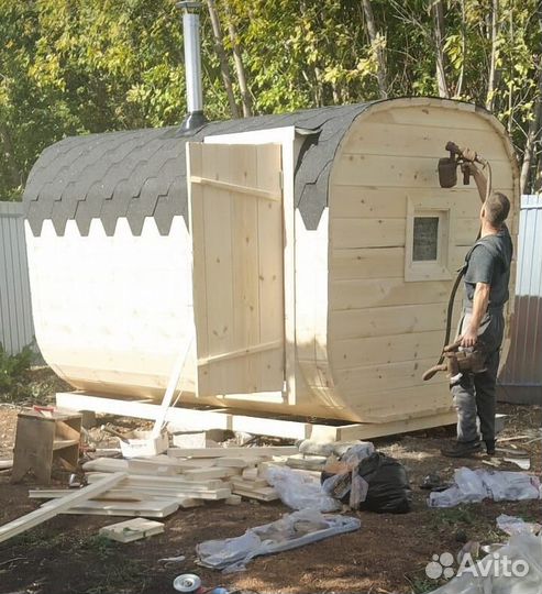 Баня бочка под ключ