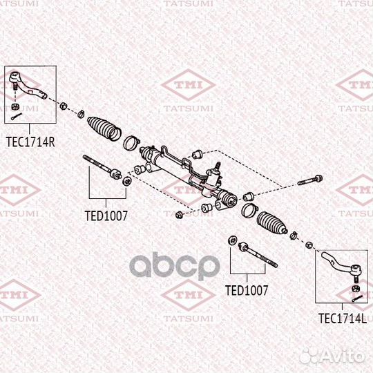 Тяга рулевая L/R TED1007 tatsumi