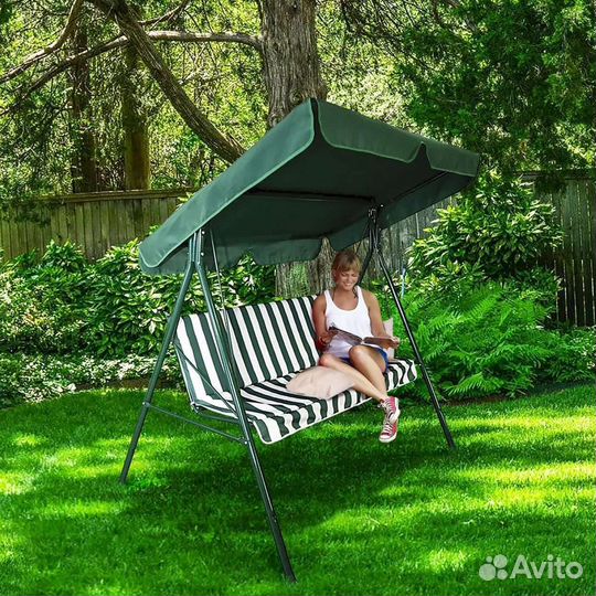 Качели для Троих с Крышей и Матрасом