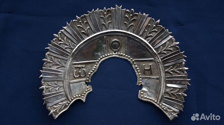 Cеребряный венец для оклада иконы Спасителя