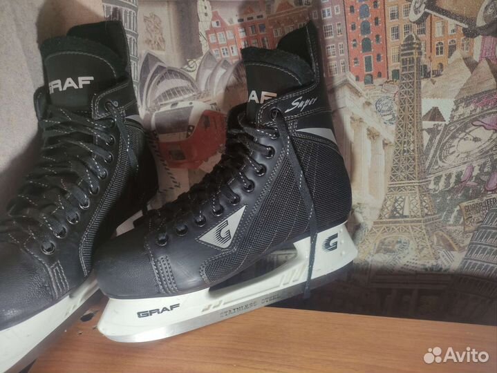 Коньки хоккейные graf 43 размер