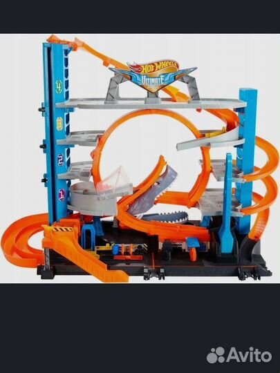 Парковка трек Hot Wheels, гараж с акулой Хот Вилс