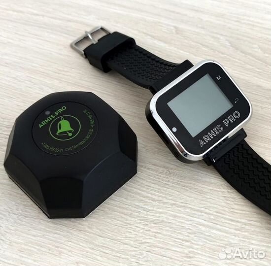 Кнопка вызова официанта модель Бургер с часами