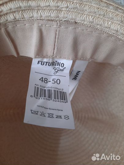 Шляпка панамка для девочки 48