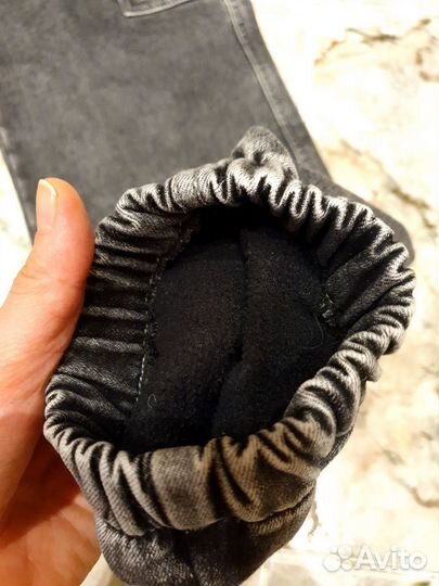 Джинсы джоггеры на флисе