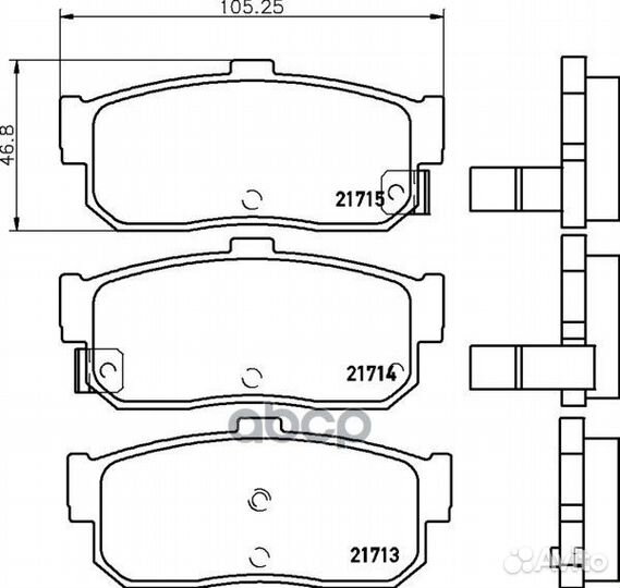 Колодки тормозные дисковые зад (PF-2224) NI