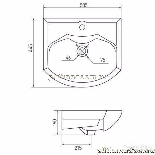 Акватон Смайл 1WH207781 Раковина 50