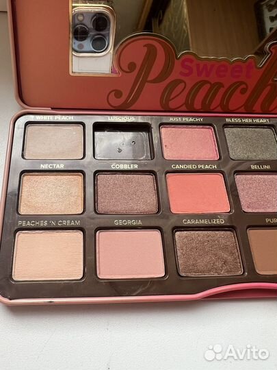 Палетка теней Too Faced Sweet peach. рефилы новые