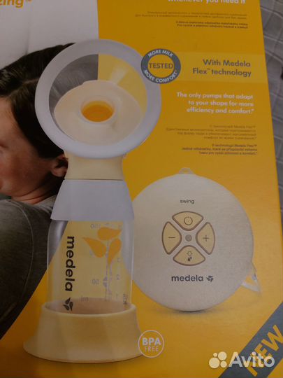 Молокоотсос medela swing flex электрический