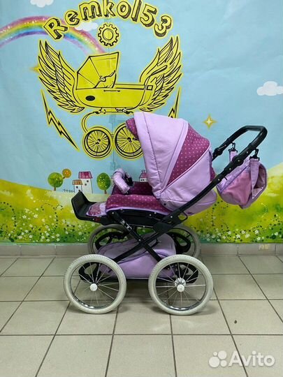 Коляска 2 в 1 riko blanca