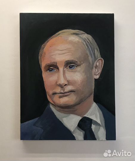 Картина маслом на холсте портрет В. В. Путина