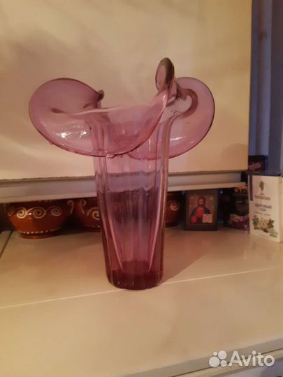 Ваза для цветов стекло СССР