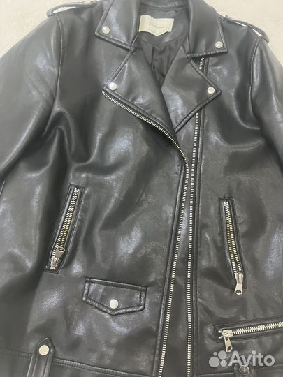 Куртка кожаная женская 46 48 черная