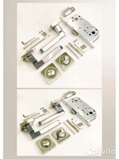 Дверная ручка межкомнатная с замком (новая)