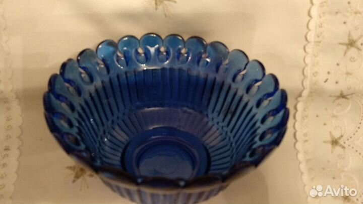 Конфетница, салатник, СССР цветное стекло