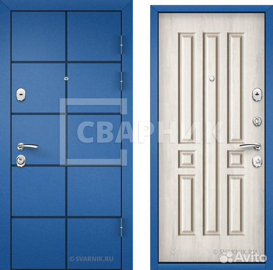 Трехстворчатая входная дверь на заказ. Установка