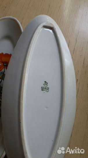 Селедочница ссср,дулево,стекло цветное