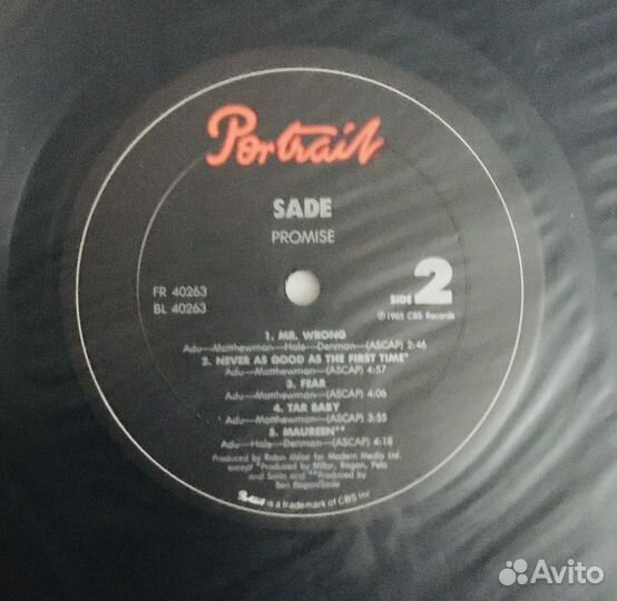 Sade Promise 1985 CBS US LP