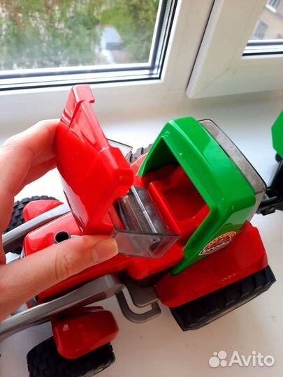 Bruder трактор с прицепом