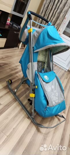 Детские санки коляска nika