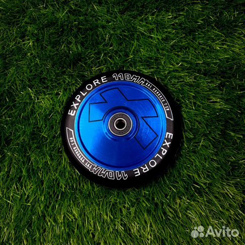 Колесо для трюкового самоката 110 мм (AL) бирюза