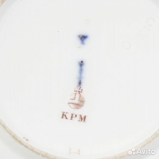 Старинная чайная пара с ручной росписью