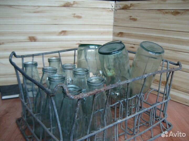 Ящик. Бутылки кефир СССР